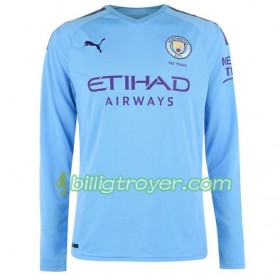 Billige Fotballdrakter Manchester City Hjemmedraktsett 2019/20 Langermet